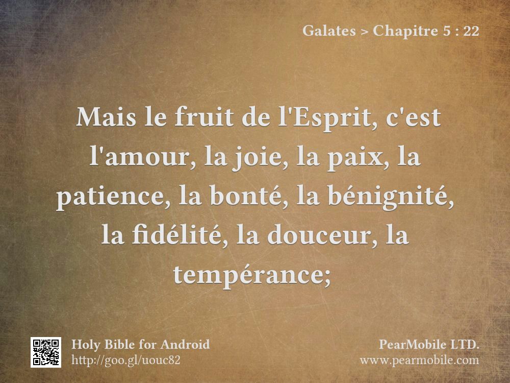 Galates, Chapitre 5:22
